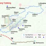 Upper Mustang trekking route map